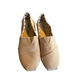 Toms women’s shoes Alpargata Cupsole Slip Ons Natural Heritage Canvas 11 new